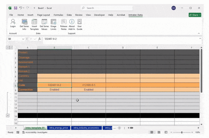 Setting currency and unit preferences in a template