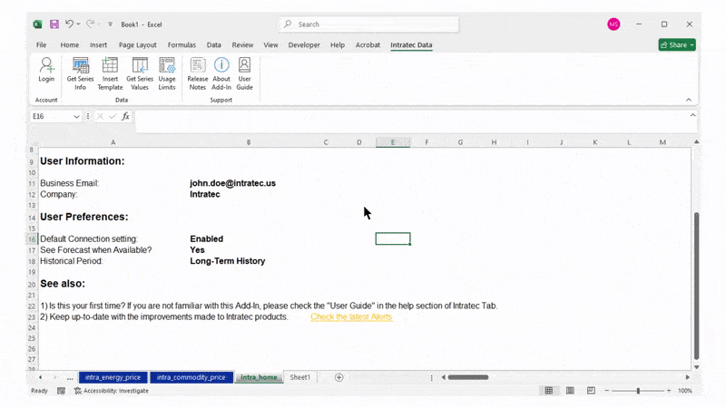 Downloading the new Add-In version from the Intratec website